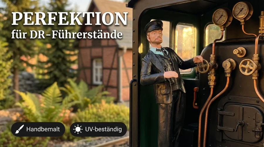 Lokführer DR/HSB Dampflok stehend, lehnend rechts ML-Train 88500800 - Perfektion für Führerstände