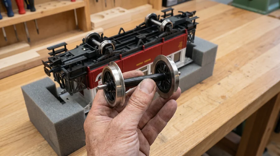 V-Speichen Radsatz aus Edelstahl 31 mm Spur G ML-Train 88671141 - Passend für Spur G