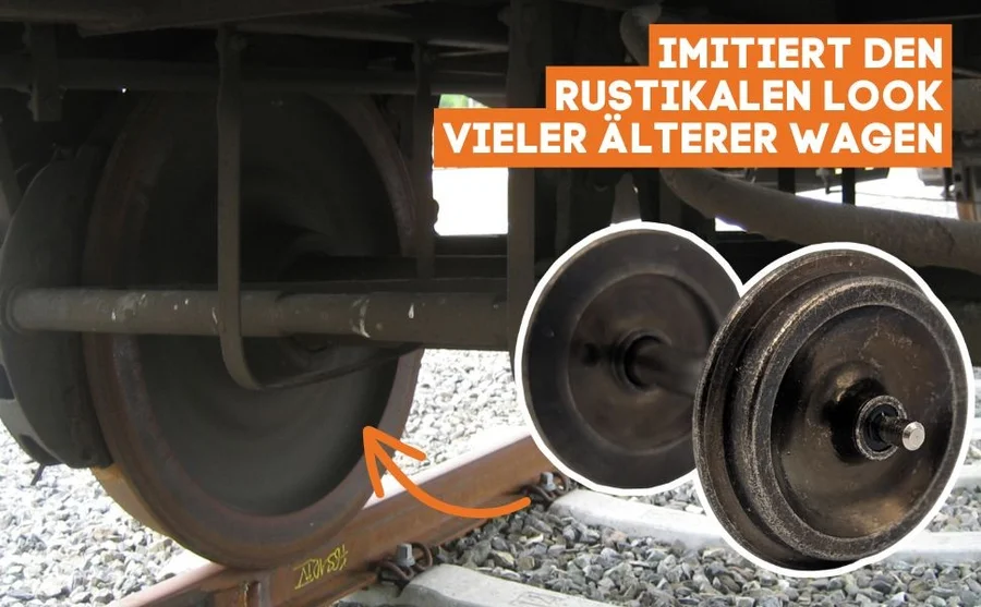 4x Metall-Scheibenradsatz 31 mm Spur-G ML-Train 88999340 - Nostalgischer Charme für Personen- und Güterwagen