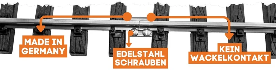 10x Schraubschienenverbinder vernickelt 15 mm ML-Train 8915410 - Unsere Schienenverbinder im Überblick