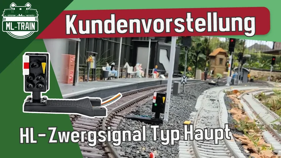 Neue Spur-G Lichtsignale HL-Zwergsignal Typ Haupt im Außeneinsatz auf Kundenanlage