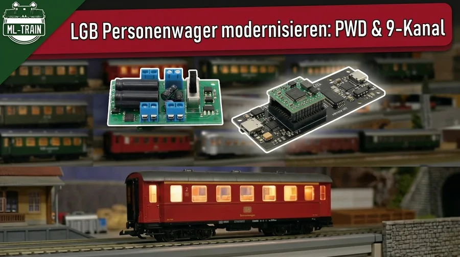 LGB Personenwagen Digital-Umbau: PWD Decoder & Plug & Play Lösung