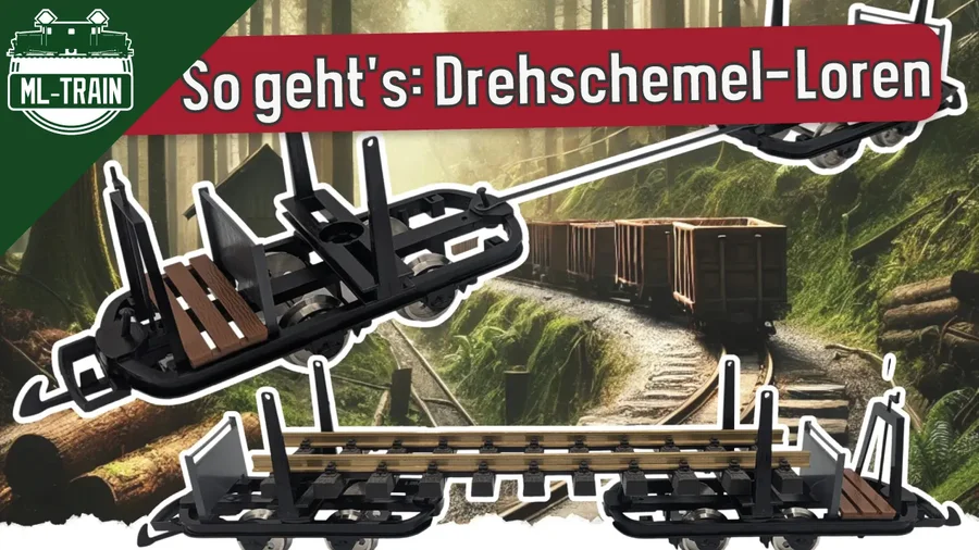 Modulare Feldbahnloren Drehschemellore, Montage und Fahrvideo