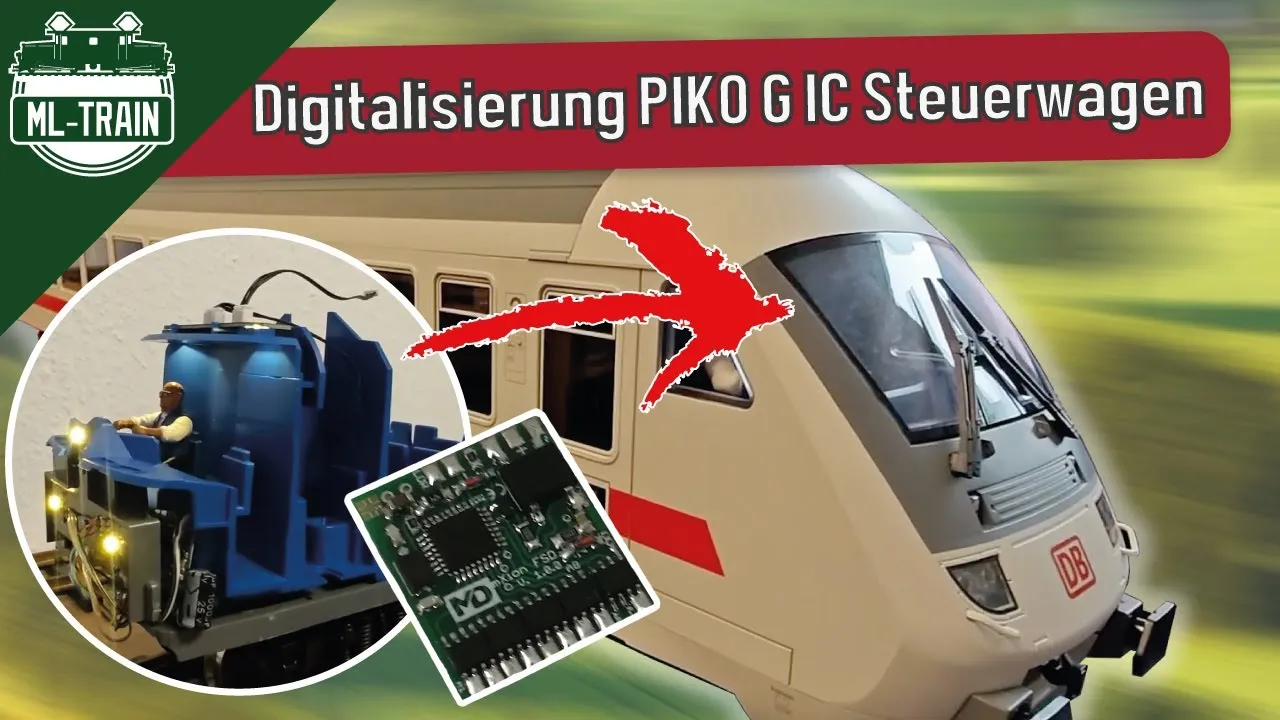 Schritt-für-Schritt Digitalisierung: PIKO G IC Steuerwagen 37676 mit FSD und Pufferkondensator