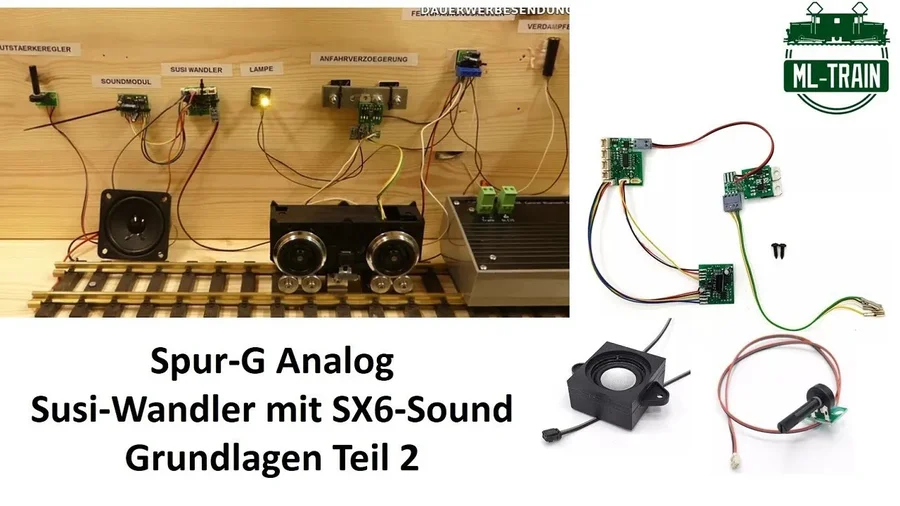 Spur-G Analogset mit Anfahrverzögerung, SUSI-Wandler und SX6-Sound von ML-Train (Produktvideo)