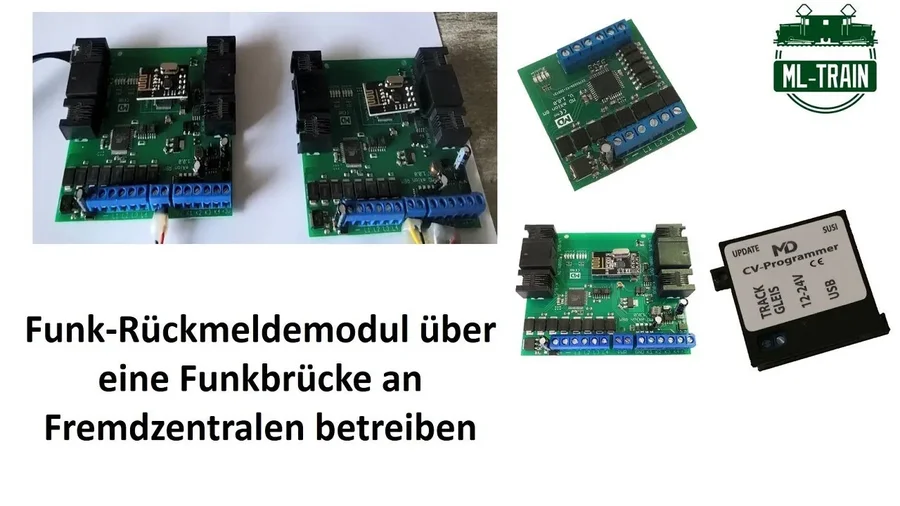 Funk-Rückmeldemodul über eine Funkbrücke an Fremdzentrale betreiben ML-Train 84007001 (Produktvideo)
