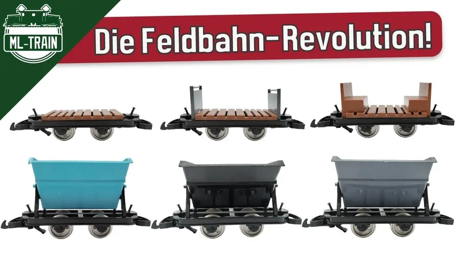 Spur G Feldbahnloren Bausatzsystem, modular mit Metallachsen (Produktvideo)