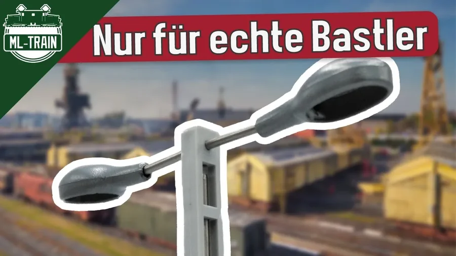 Zusammenbau der ML-Train Gittermastleuchte "Leipziger Tropfen" auf unserer Spur G Modellbahn