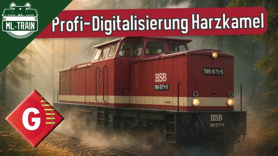 Spur G: PIKO „Harzkamel“ PROFI-Digitalisierung mit DRIVE-XL – 3 Servos, gepulster Verdampfer & Sound