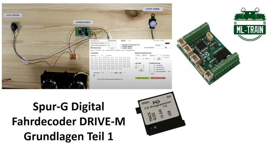 Fahrdecoder DRIVE-M Digital-Tutorial Spur-G Eisenbahn von ML-Train Grundlagen Teil 1 (Produktvideo)