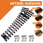 Weiche links R3 vernickelt R 120 cm mit Verbindern