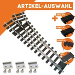 Weiche rechts R3 vernickelt R 120 cm mit Verbindern