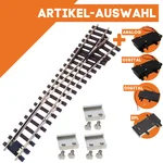 Weiche rechts R5 vernickelt R 210 cm mit Verbindern