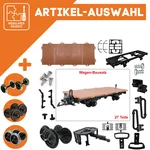 Flachwagen braun als Spur-G Bausatz