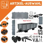 Hochbordwagenwagen grau als Spur-G Bausatz