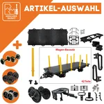 Rungenwagen schwarz/gelb als Spur-G Bausatz