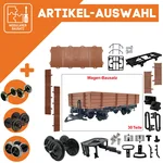 Niederbordwagen gerade braun als Spur-G Bausatz