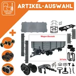 Niederbordwagen gerade grau als Spur-G Bausatz
