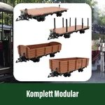 Drehschemelwagen Set Schwarz/Grau Metall-Speichenradsätze 31mm Bausatz Spur G ML-Train 88923630_auswahl7