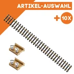 Gleis gerade 90 cm Messing mit Verbinder ML-Train