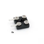 Isolierschienenverbinder Edelstahl 19 mm 8 Stück ML-Train 8100608