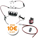 LED Beleuchtungsset mit Radsatz für Wagen und Gratis Zugschlussbeleuchtung für LGB Spur-G ML Train 8200231