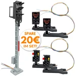 5er-Set DR-Signale Lichtsignal Typ HL Kompakt + 2x Haupt Zwergsignal + 2x Warte Zwergsignal Spur-G ML-Train 8200266