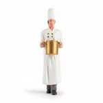 ML-Train Chefkoch Massimo Spur G – Figur mit Kochtopf, Handbemalt, Wetterfest