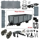 Hochbordwagen Bausatz grau Spur G – Metall-Speichenradsätze 31 mm ML-Train 88923550