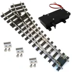 Weiche rechts Set Vernickelt R3 120 cm mit analogen Weichenantrieb ML-Train 8930045