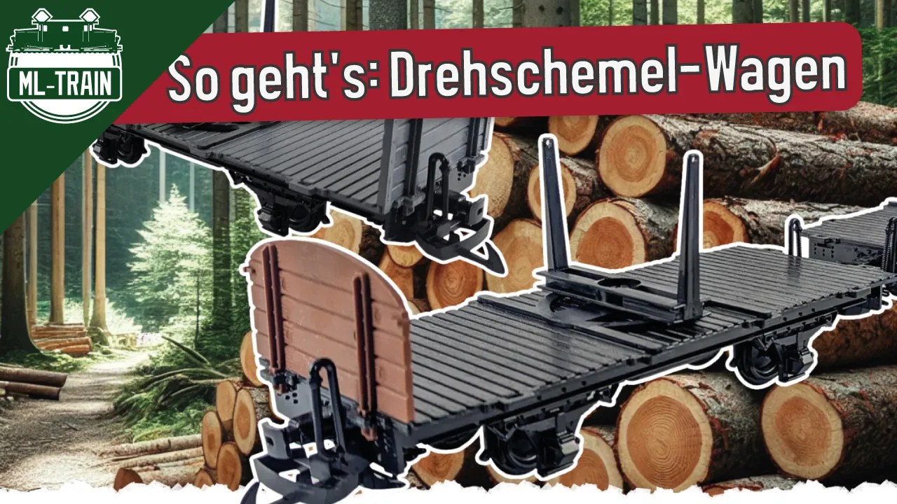 Drehschemelwagen Set Schwarz/Grau Metall-Speichenradsätze 31mm Bausatz Spur G ML-Train 88923630