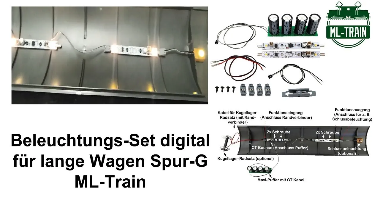 Kupplungs-Set für die Spur-G Wagenbeleuchtung ML-Train 83801003 Video